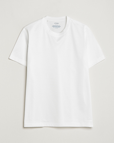 Herre |  | Eton | Filo Di Scozia Cotton T-Shirt White