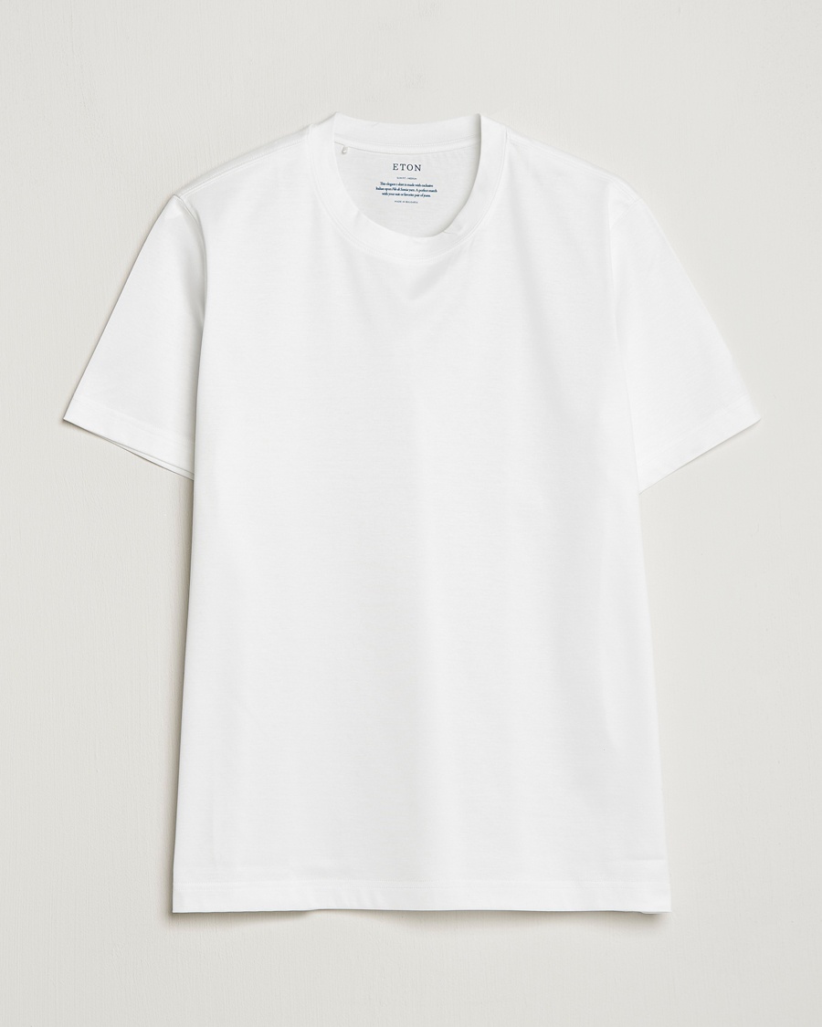 Eton Filo Di Scozia Cotton T-Shirt White – Hvit