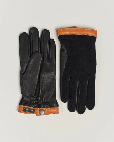 Herre | Hansker | Hestra | Deerskin Wool Tricot Glove BlackBlack