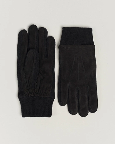 Herre | Hansker | Hestra | Geoffery Suede Wool Tricot Glove Black