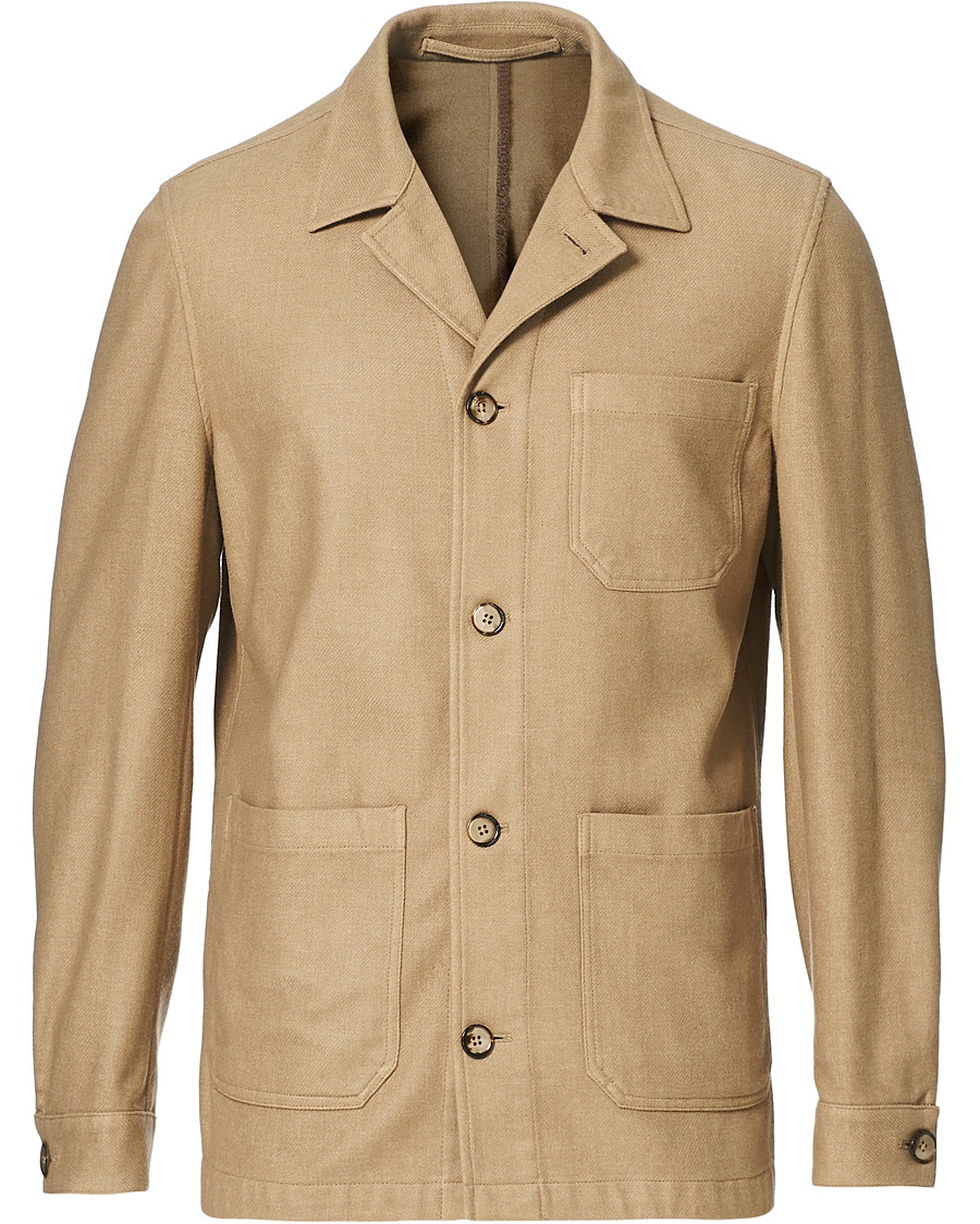 L.B.M. 1911 Wool Flannel Overshirt Sand