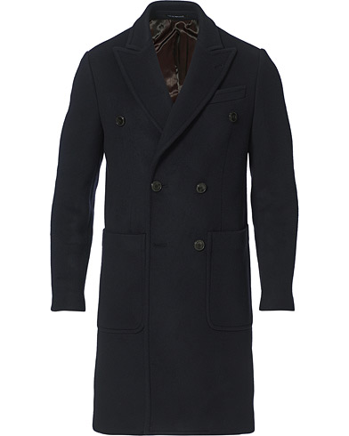  |  Double Breasted Wool Coat Navy
