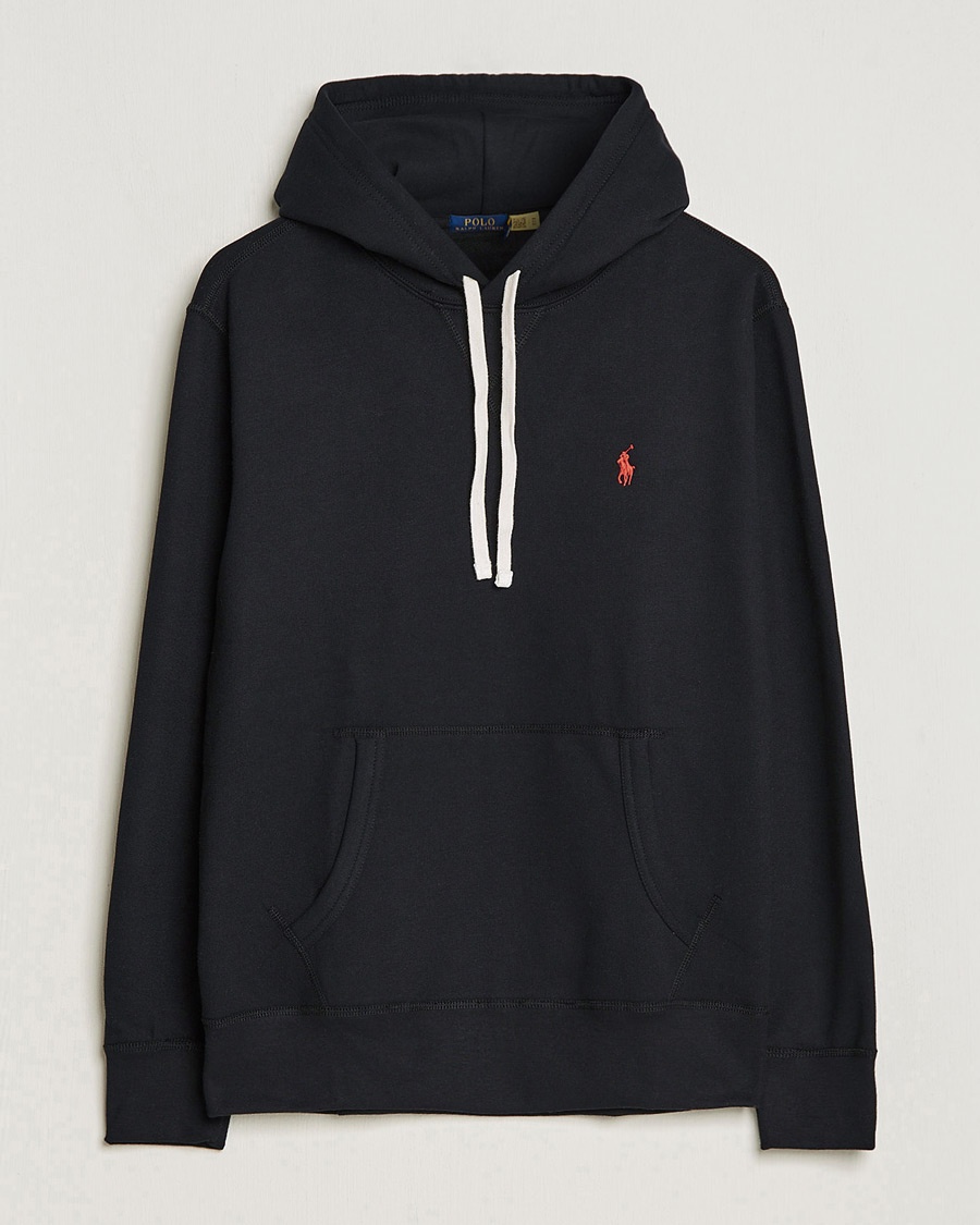 Polo Ralph Lauren RL Fleece Hoodie Polo Black – Svart