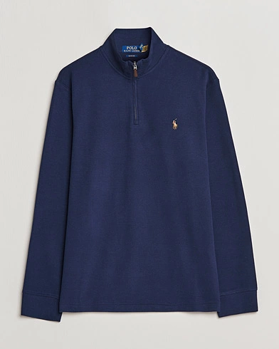 Herre | Half-zip | Polo Ralph Lauren | Double Knit Jaquard Half Zip Sweater Cruise Navy