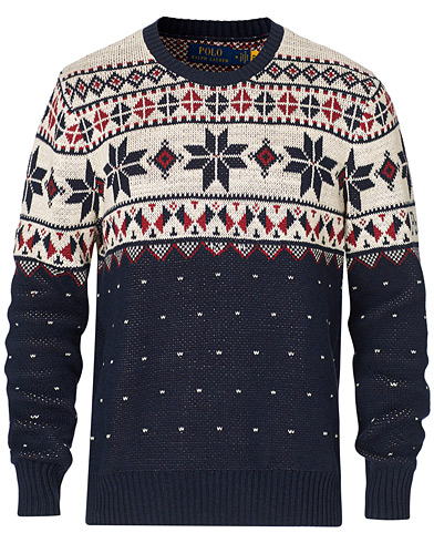 Polo Ralph Lauren Wool Snowflake Knitted Sweater Navy