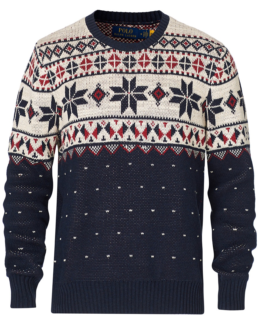 Polo Ralph Lauren Wool Snowflake Knitted Sweater Navy
