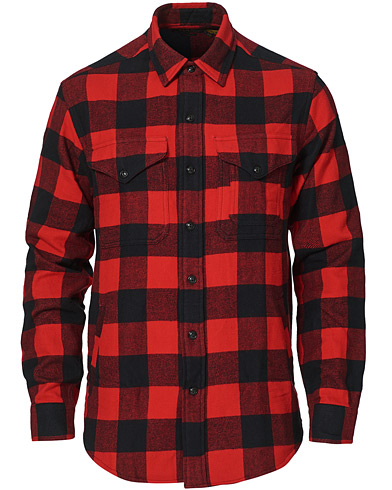  |  Lumber Flannel Checked Overshirt Red/Black