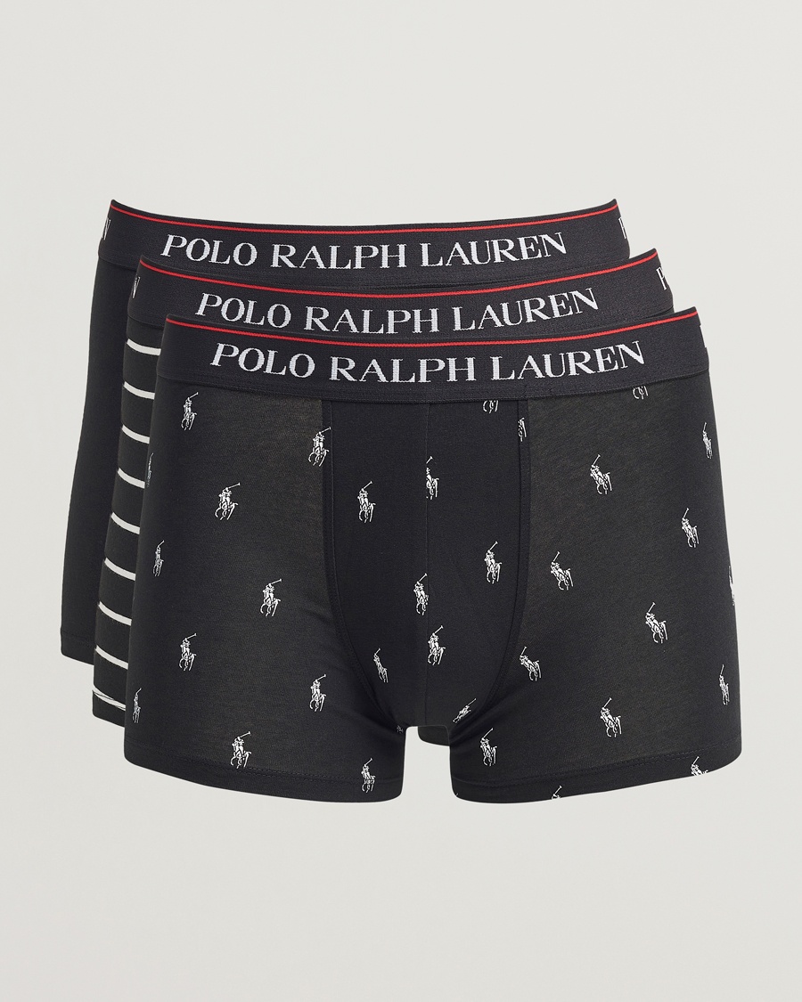 Polo Ralph Lauren 3-Pack Trunk Black/Stripe/Pony – Flerfarget