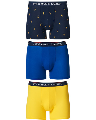 Polo Ralph Lauren 3-Pack Boxer Brief Royal/Pony/Yellow