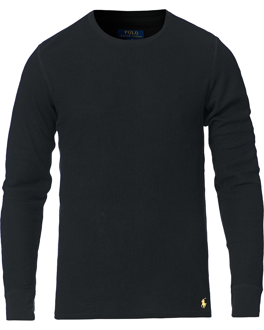 Polo Ralph Lauren Waffle Long Sleeve Crew Neck Black Polo Ralph Lauren Waffle Long Sleeve Crew Neck Black