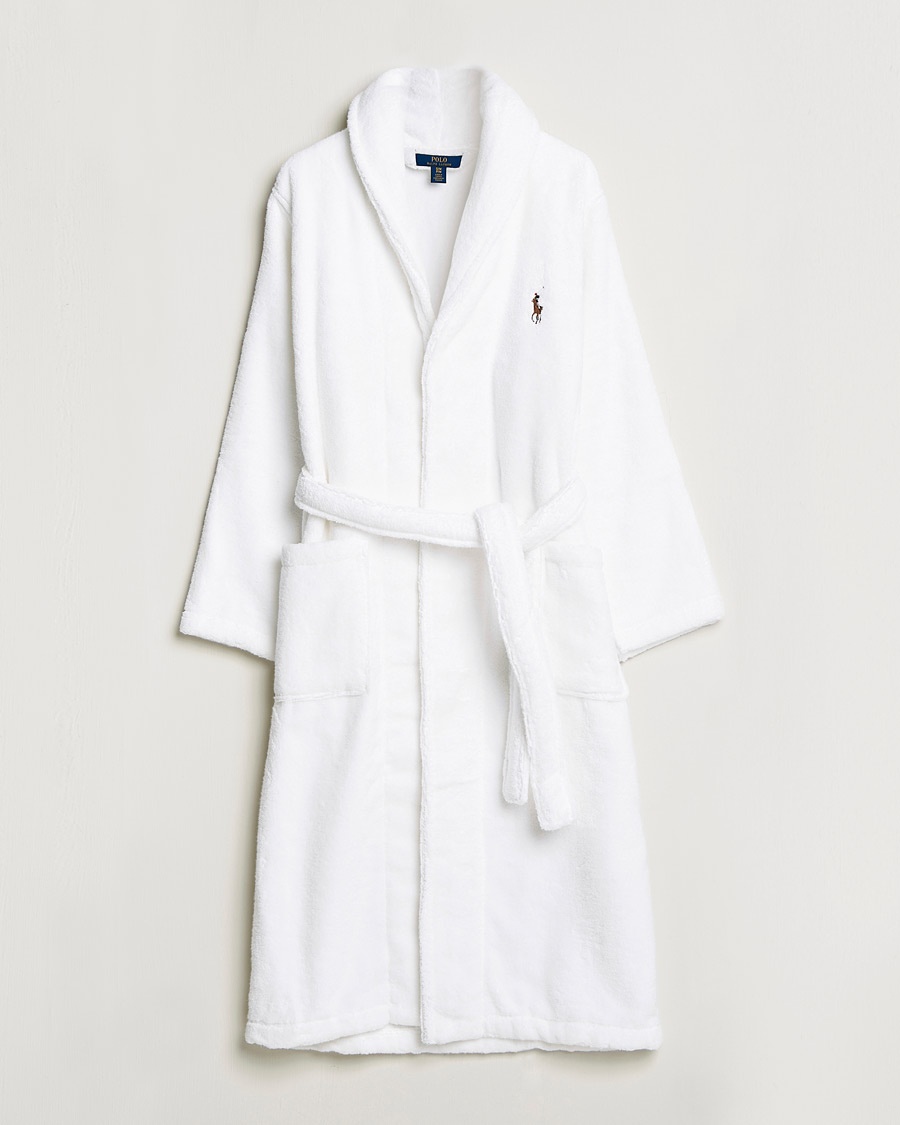 Polo Ralph Lauren Cotton Terry Robe White White – Hvit