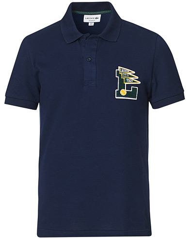 Lacoste Regular Fit Badge Logo Polo Piké Navy Blue