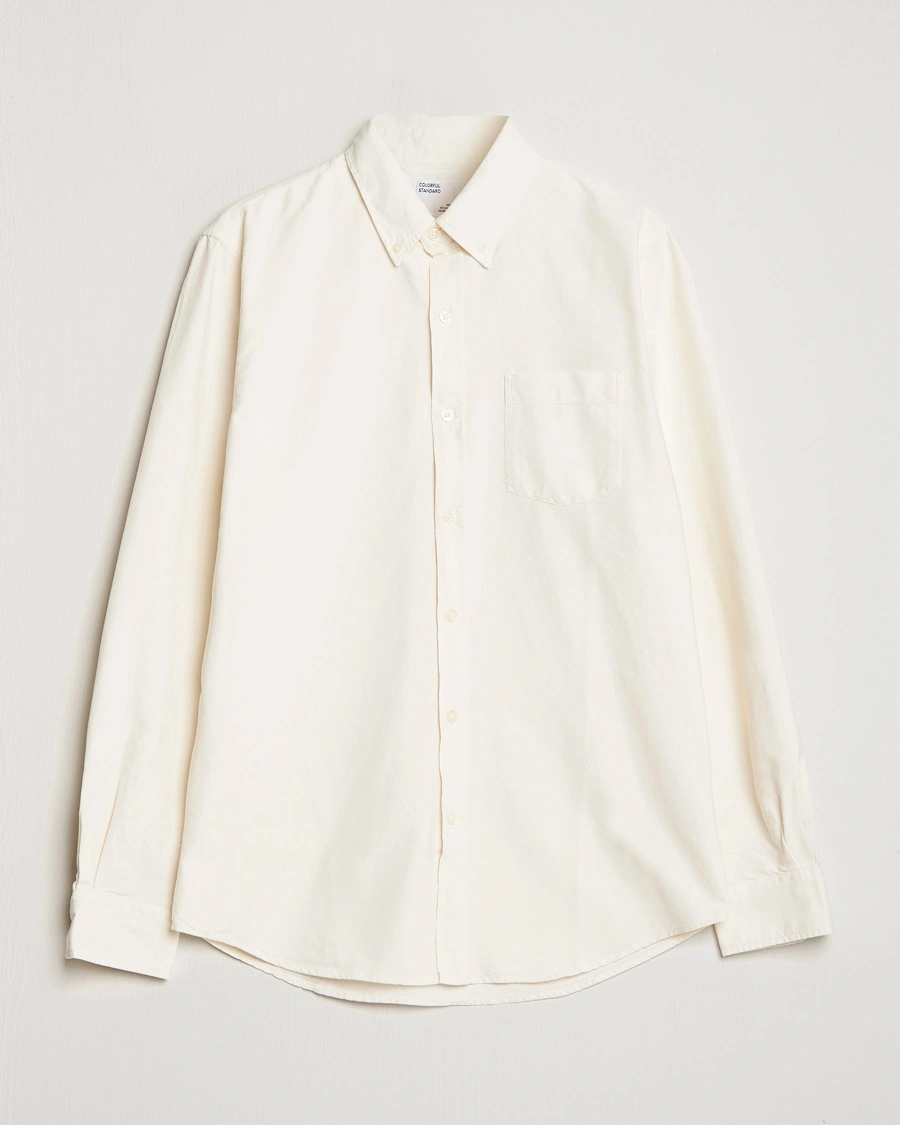 Herre | | Colorful Standard | Classic Organic Oxford Button Down Shirt Ivory White