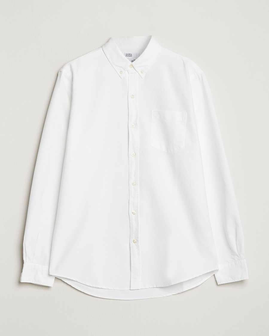 Colorful Standard Classic Organic Oxford Button Down Shirt White – Hvit