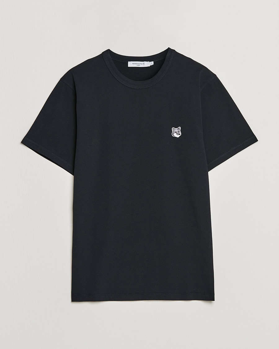 Maison Kitsuné Grey Fox Head Tee Black Maison Kitsuné Grey Fox Head Tee Black