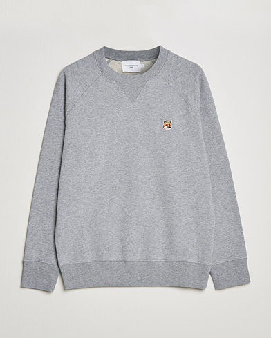 Herre | Sweatshirts | Maison Kitsuné | Fox Head Sweatshirt Grey Melange