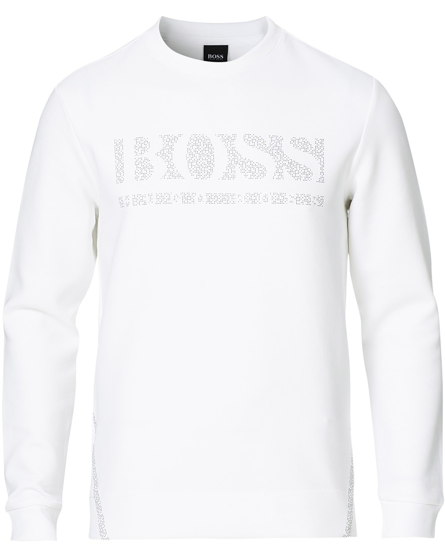 BOSS Athleisure Salbo Iconic Crew Neck Sweatashirt White BOSS Athleisure Salbo Iconic Crew Neck Sweatashirt White