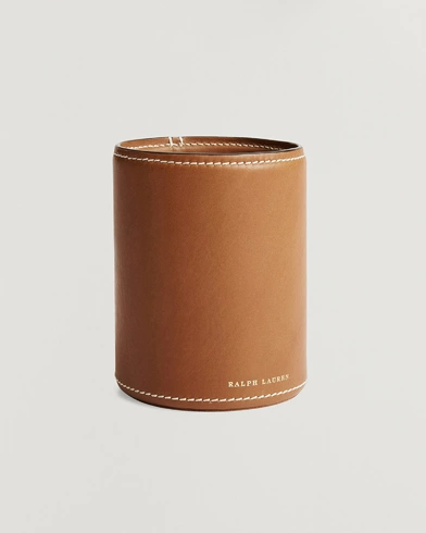 Herre |  | Ralph Lauren Home | Brennan Leather Pencil Cup Saddle Brown