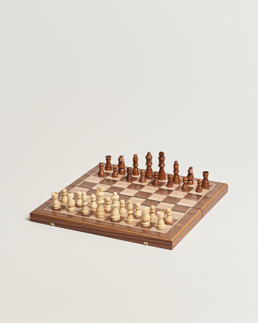 Manopoulos Walnut Chess & Backgammon