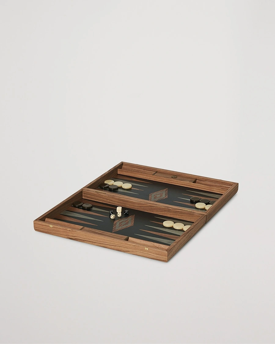 Herre | | Manopoulos | Walnut & Black Oak Large Backgammon