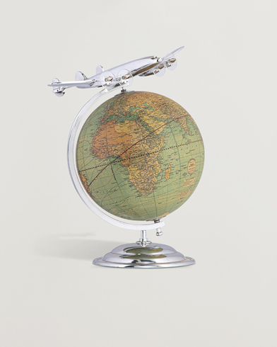 Til hjemmet |  On Top Of The World Globe and Plane Silver