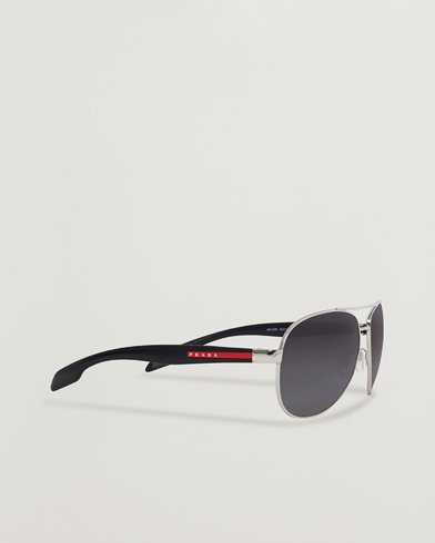 Herre | Prada | Prada Linea Rossa | 0PS 53PS Polarized Sunglasses Silver