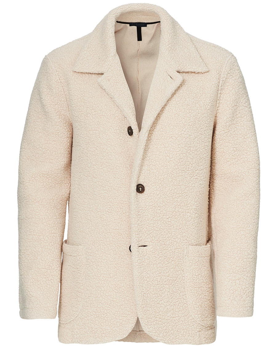 Harris Wharf London Harrington Wool Bouclé Shirt Jacket Ecru Harris Wharf London Harrington Wool Bouclé Shirt Jacket Ecru