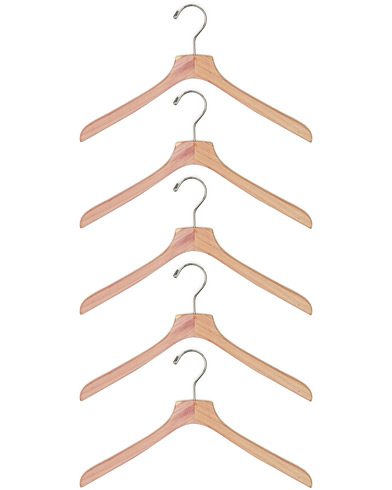 Wardrobe basics |  5-Pack Cedar Wood Shirt Hanger