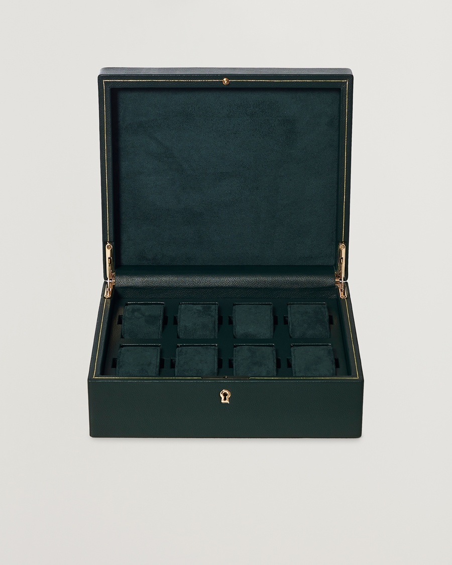 WOLF British Racing Green 8 Piece Watch Box – Grønn