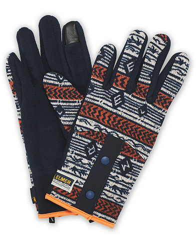  |  Moto Graphic Fleece Gloves Navy/Orange