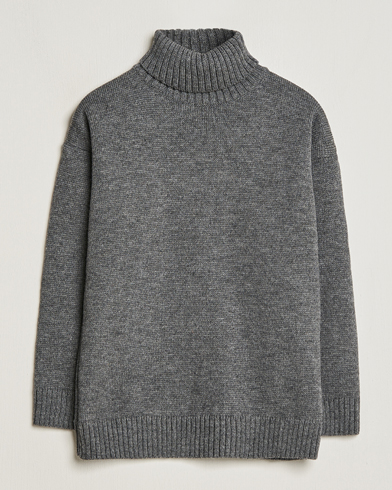 Herre | Pologensere | Gloverall | Submariner Chunky Wool Roll Neck Grey