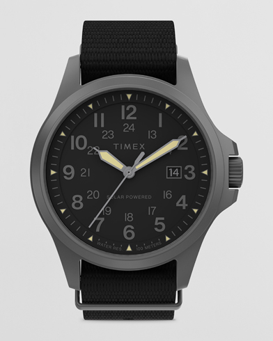 Herre | Klokker | Timex | Field Post Solar Watch 41mm Black Dial