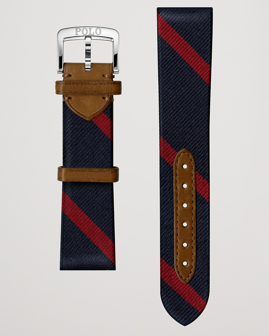 Herre | Klokkeremmer | Polo Ralph Lauren | Sporting Silk Strap Navy/Red