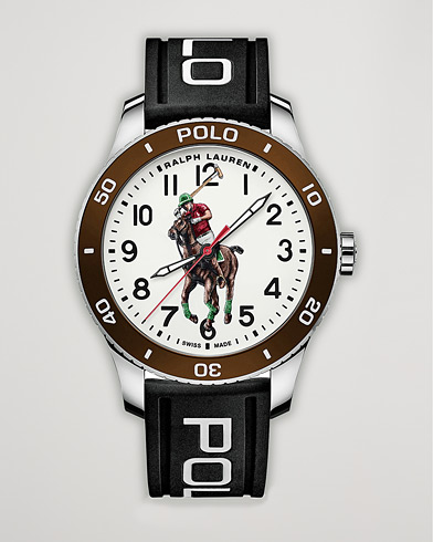 Herre | Fine watches | Polo Ralph Lauren | 42mm Automatic Pony Player  White Dial/Brown Bezel