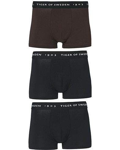 |  Hermod 3-Pack Organic Cotton Underwear Black/Black/Brown