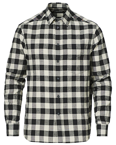 Flanellskjorter |  Woton Wool Gingham Shirt Black