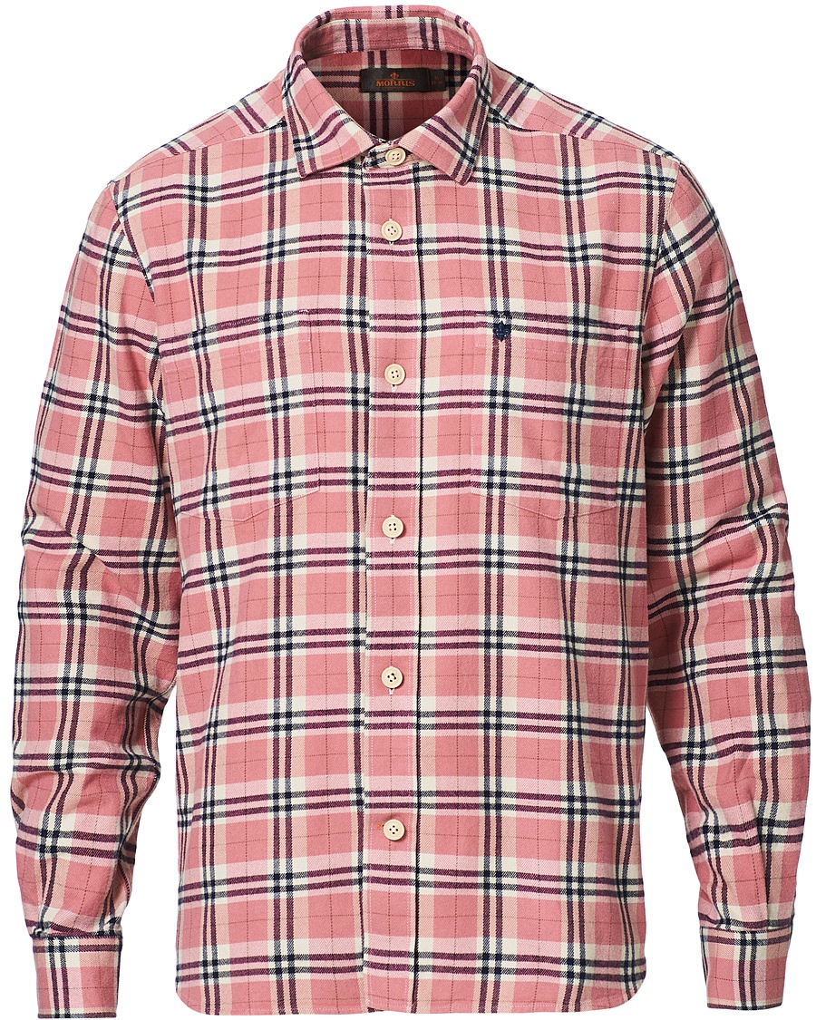 Morris Holiday Brushed Cotton Overshirt Pink Morris Holiday Brushed Cotton Overshirt Pink