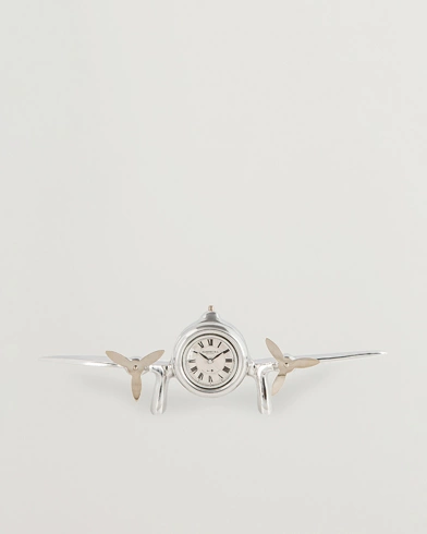 Herre | Pyntegjenstander | Authentic Models | Art Deco Flight Clock Silver