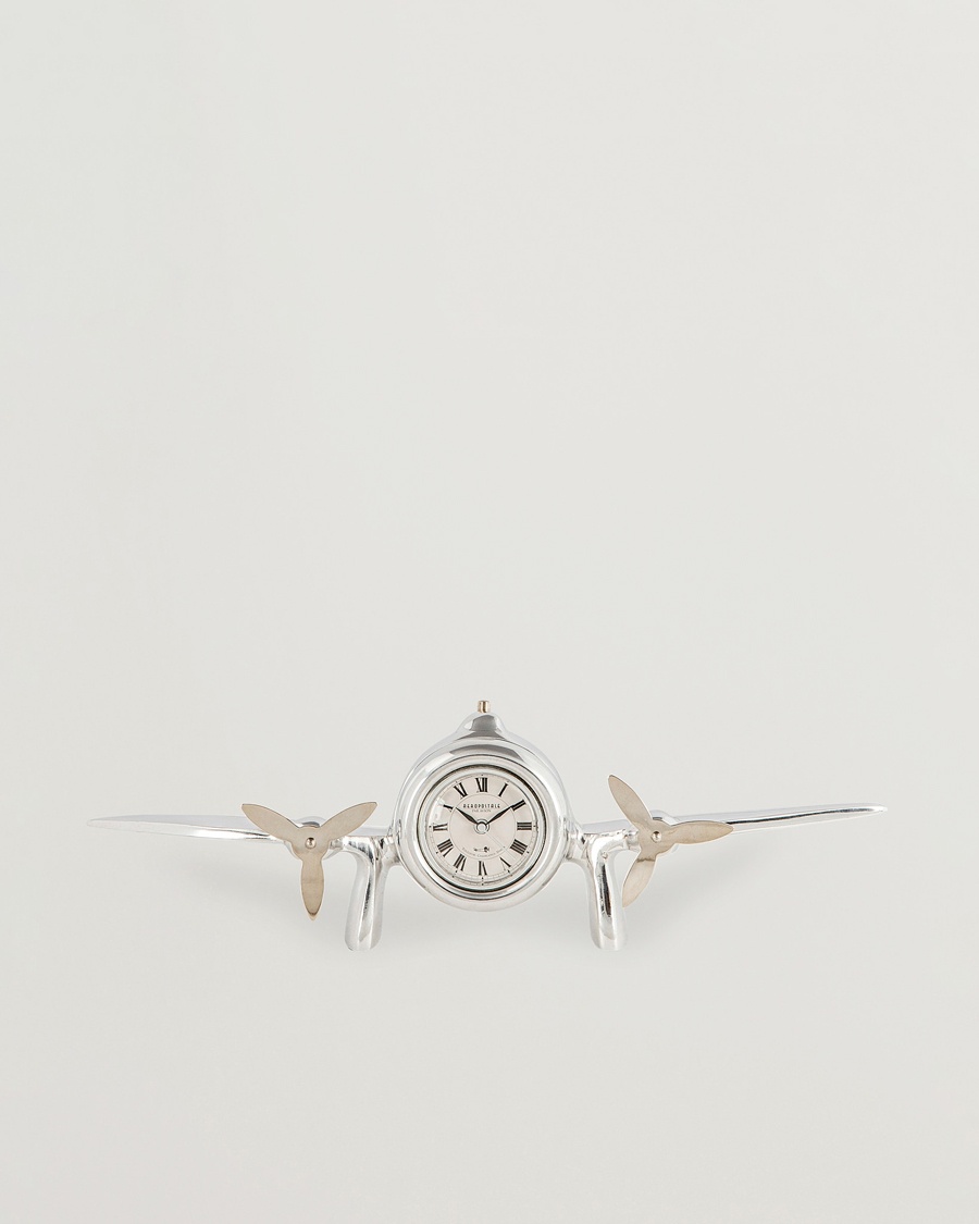 Herre | Under 1000 | Authentic Models | Art Deco Flight Clock Silver