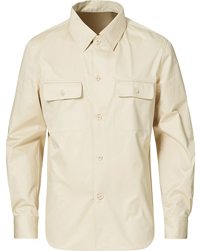 Herre | Overshirts | Filippa K | Oscar Cotton Shirt Soft Beige
