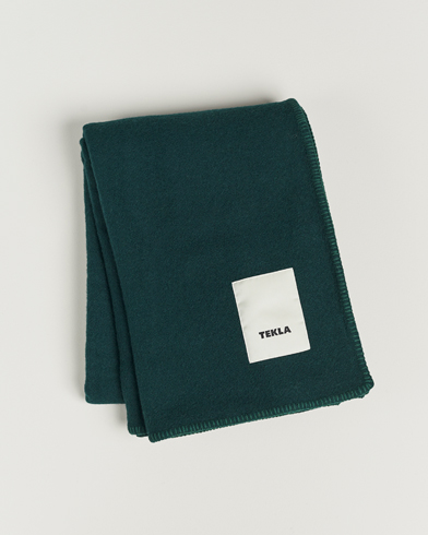 Herre | Resirkulert | Tekla | Pure New Wool Blanket Dark Green