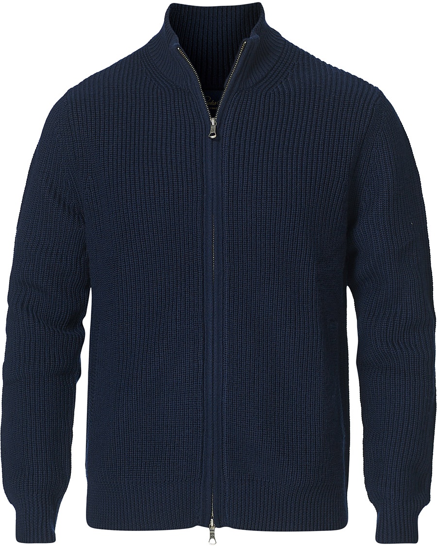 Brooks Brothers Shaker Stitch Full Zip Navy Brooks Brothers Shaker Stitch Full Zip Navy