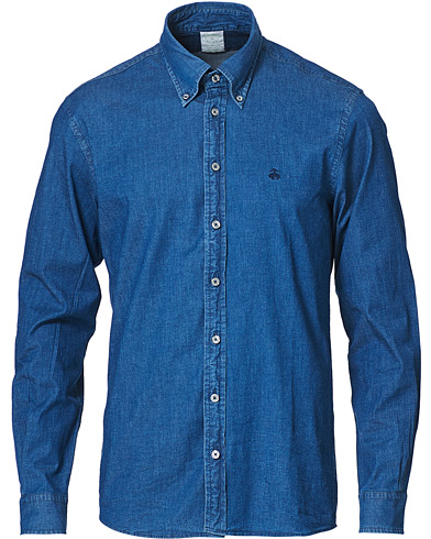 Jeansskjorter |  Milano Fit Indigo Chambray Shirt Dark Blue