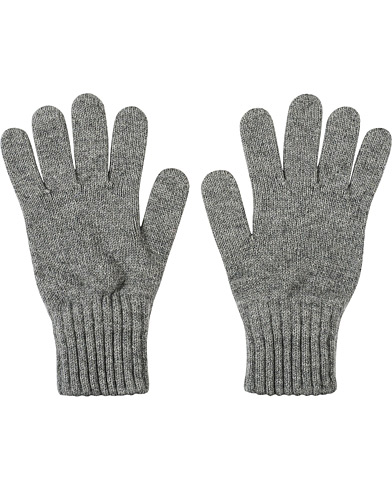 Drake's Lambswool Gloves Dark Grey