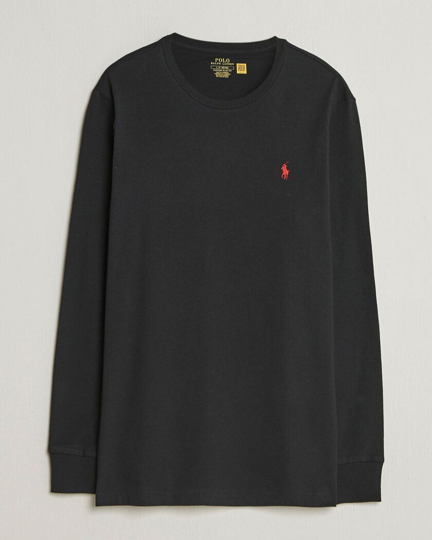 Polo Ralph Lauren Long Sleeve Crew Neck Tee Polo Black – Svart