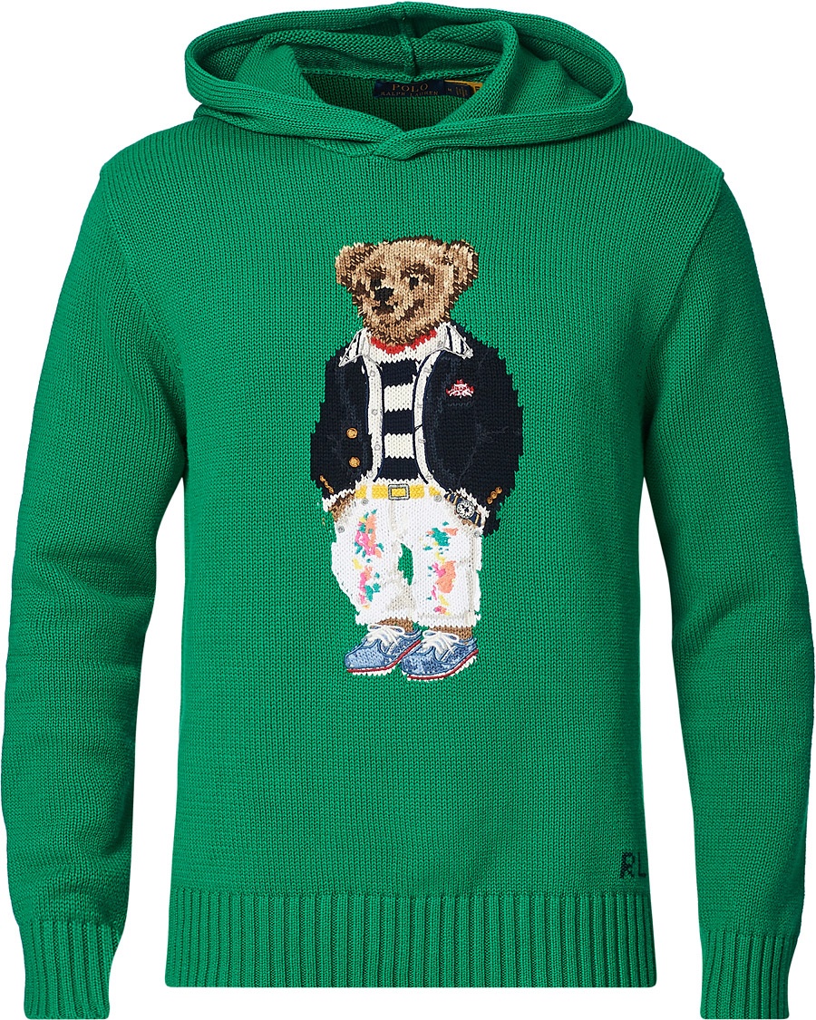 Polo Ralph Lauren Knitted Ivy Bear Hoodie Cruise Green Polo Ralph Lauren Knitted Ivy Bear Hoodie Cruise Green