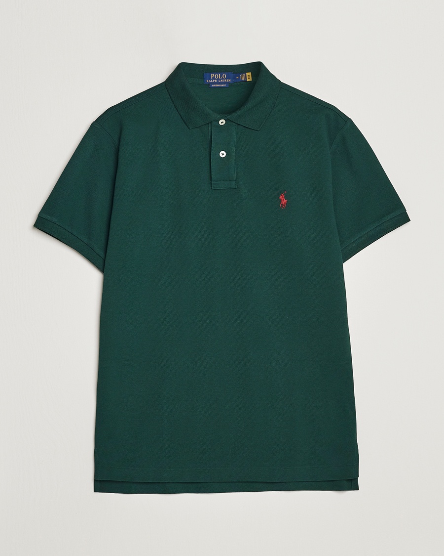 Polo Ralph Lauren Custom Slim Fit Polo College Green – Grønn