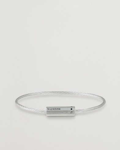 Herre | Contemporary Creators | LE GRAMME | Octagonal Cable Bracelet Brushed Sterling Silver 7g