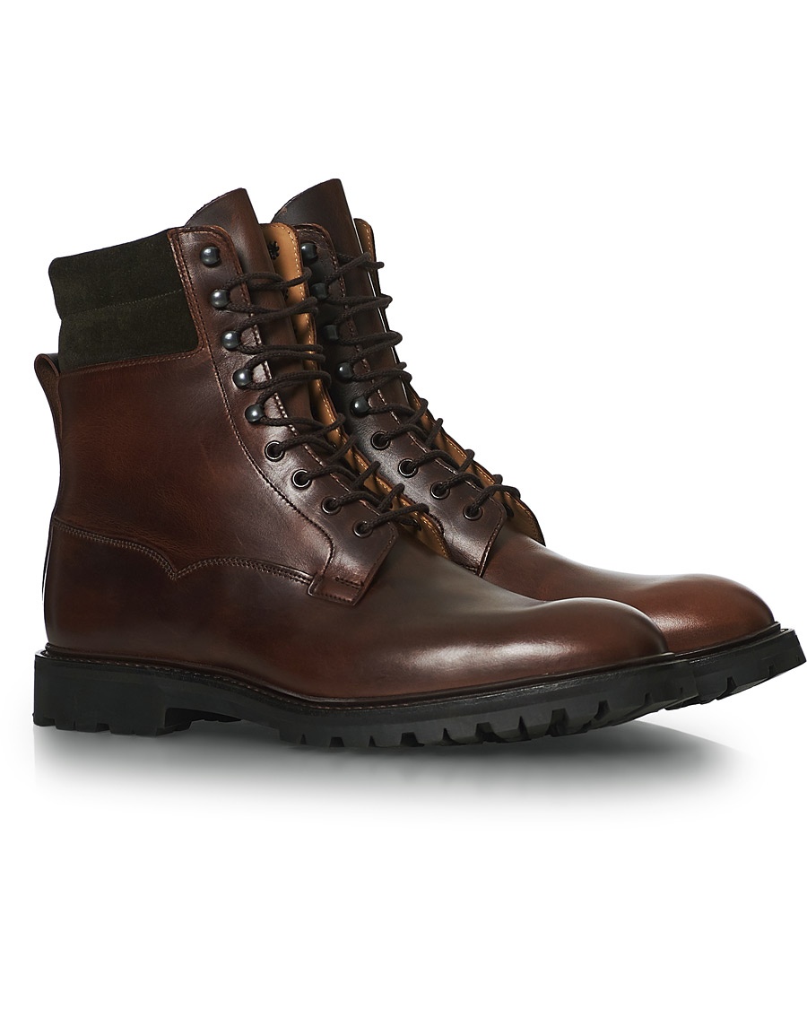 Crockett & Jones Ross Boot Vibram Sole Dark Brown Waxed Calf Crockett & Jones Ross Boot Vibram Sole Dark Brown Waxed Calf