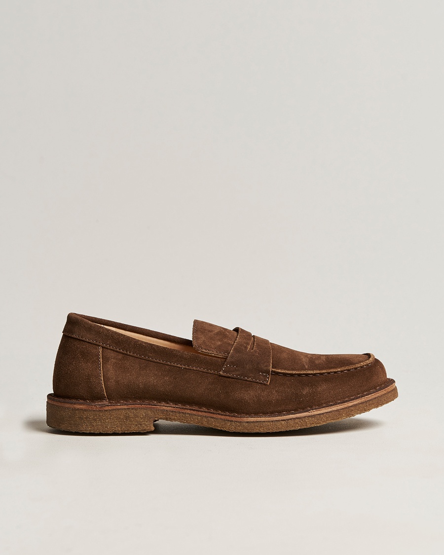 Herre | Loafers | Astorflex | Mokaflex Loafers Dark Khaki Suede